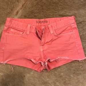 JBrand pink denim shorts